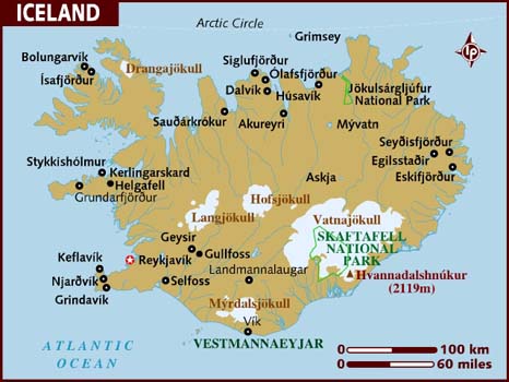Iceland map